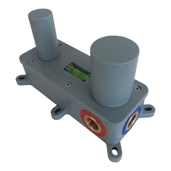 Brauer Brauer Black Edition Inbouw Wastafelmengkraan met Rechte Uitloop & Afdekplaat - Model A1 - Hendel Rechts - Mat Zwart