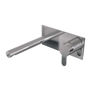 Brauer Edition Inbouw Wastafelkraan met Rechte Uitloop & Afdekplaat - Model D1 - Chrome