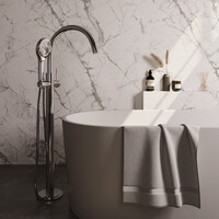 Brauer Brauer Chrome Edition Vrijstaande Badkraan met 3-Standen Handdouche & Doucheslang - Set 2 - Hendel - Chroom