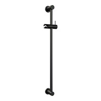 Brauer Brauer Black Edition Thermostatische Opbouw Badkraan met Omstel, Glijstang, Staafhanddouche & Doucheslang - Set 1 - Draaiknoppen - Mat Zwart