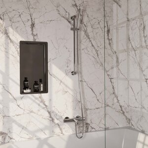 Brauer Edition Opbouw Thermostatische Badkraan met Staaf Handdouche inclusief Glijstang - Chrome