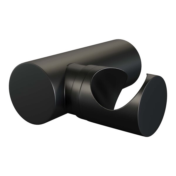 Brauer Brauer Black Edition Thermostatische Opbouw Badkraan met Omstel, Wandhouder, 3-Standen Handdouche & Doucheslang - Set 4 - Draaiknoppen - Mat Zwart
