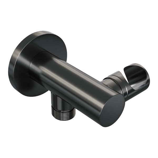 Brauer Brauer Gunmetal Edition Thermostatische Inbouw Badkraan met Omstel, Uitloop, Stopkranen, Wandhouder met Wateruitlaat, 3-Standen Handdouche & Doucheslang - Set 2 - Draaiknoppen - PVD - Geborsteld Gunmetal