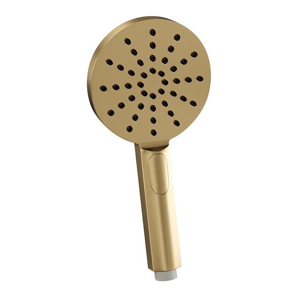 Brauer Brauer Gold Edition Thermostatische Inbouw Badkraan met Omstel, Uitloop, Stopkranen, Wandhouder met Wateruitlaat, 3-Standen Handdouche & Doucheslang - Set 2 - Draaiknoppen - PVD - Geborsteld Goud