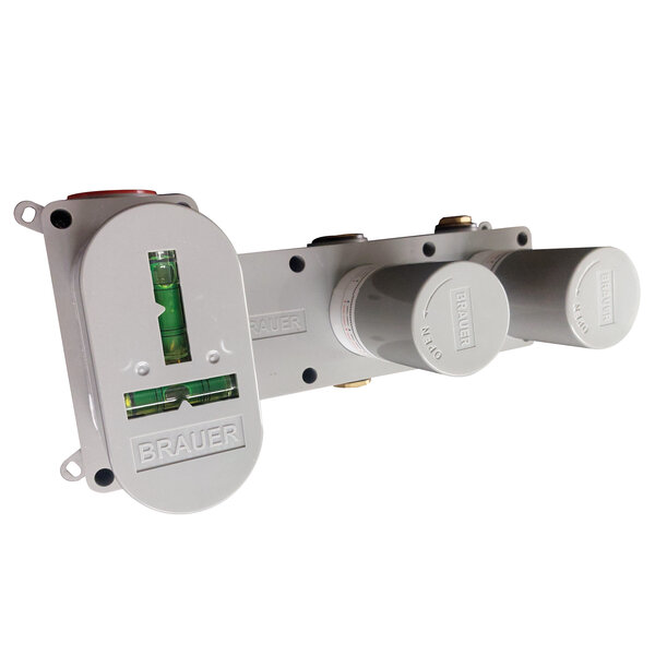 Brauer Brauer Chrome Edition Thermostatische Inbouw Badkraan met Omstel, Badvulcombinatie, Stopkranen, Wandhouder met Wateruitlaat, Staafhanddouche & Doucheslang - Set 1 - Draaiknoppen - Chroom