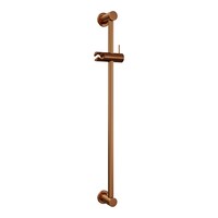 Brauer Brauer Copper Edition Doucheset: Thermostatische Opbouwkraan met Glijstang, Staafhanddouche & Doucheslang - Set 2 - Draaiknoppen - PVD - Geborsteld Koper