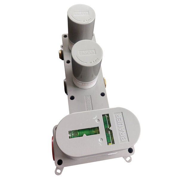 Brauer Brauer Brushed Editon Regendoucheset:  Thermostatische Inbouwkraan met Stopkranen, Rechte Wandarm, Douchekop 20cm, Wandhouder met Wateruitlaat, Staafhanddouche & Doucheslang - Set 1 - Draaiknoppen - PVD - Geborsteld RVS