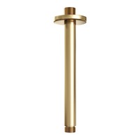 Brauer Brauer Gold Editon Regendoucheset:  Thermostatische Inbouwkraan met Stopkranen, Plafondarm, Douchekop 20cm, Wandhouder met Wateruitlaat, Staafhanddouche & Doucheslang - Set 5 - Draaiknoppen - PVD - Geborsteld Goud