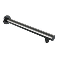 Brauer Brauer Gunmetal Editon Regendoucheset:  Thermostatische Inbouwkraan met Stopkranen, Rechte Wandarm, Douchekop 30cm, Wandhouder met Wateruitlaat, 3-Standen Handdouche & Doucheslang - Set 8 - Draaiknoppen - PVD - Geborsteld Gunmetal