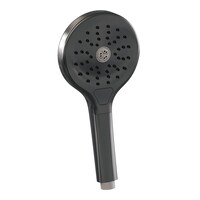 Brauer Brauer Gunmetal Editon Regendoucheset:  Thermostatische Inbouwkraan met Stopkranen, Rechte Wandarm, Douchekop 30cm, Wandhouder met Wateruitlaat, 3-Standen Handdouche & Doucheslang - Set 8 - Draaiknoppen - PVD - Geborsteld Gunmetal