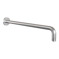 Brauer Brauer Brushed Editon Regendoucheset:  Thermostatische Inbouwkraan met Stopkranen, Gebogen Wandarm, Douchekop Ø20cm, Glijstang met Wateruitlaat, Staafhanddouche & Doucheslang - Set 15 - Draaiknoppen - PVD - Geborsteld RVS