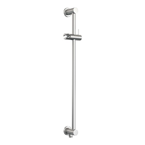 Brauer Brauer Brushed Editon Regendoucheset:  Thermostatische Inbouwkraan met 3-Weg Omstel, Gebogen Wandarm, Douchekop Ø20cm, Glijstang met Wateruitlaat, Staafhanddouche & Doucheslang - Set 39 - Draaiknoppen - PVD - Geborsteld RVS