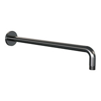 Brauer Brauer Gunmetal Editon Regendoucheset:  Thermostatische Inbouwkraan met 3-Weg Omstel, Gebogen Wandarm, Douchekop 30cm, Glijstang met Wateruitlaat, Staafhanddouche & Doucheslang - Set 40 - Draaiknoppen - PVD - Geborsteld Gunmetal