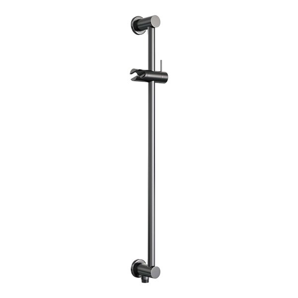 Brauer Brauer Gunmetal Editon Regendoucheset:  Thermostatische Inbouwkraan met 3-Weg Omstel, Gebogen Wandarm, Douchekop 30cm, Glijstang met Wateruitlaat, Staafhanddouche & Doucheslang - Set 40 - Draaiknoppen - PVD - Geborsteld Gunmetal