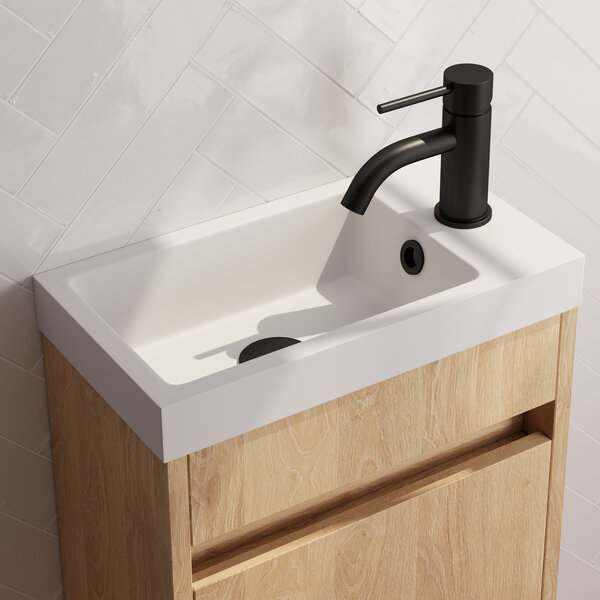 Brauer Brauer Black Edition Opbouw Fonteinkraan - Hendel - Mat Zwart