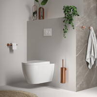 Brauer Brauer Copper Edition Toiletborstel met Borstelhouder, Toiletrolhouder & Handdoekhaak - PVD - Geborsteld Koper