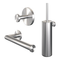 Brauer Brauer Brushed Edition Toiletborstel met Borstelhouder, Toiletrolhouder & Handdoekhaak - PVD - Geborsteld RVS