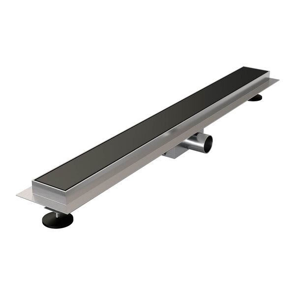 Brauer Brauer Black Edition Douchegoot met Multifunctioneel Tegelinlegrooster, Vloerflens & Zijuitloop - 70cm - Mat Zwart