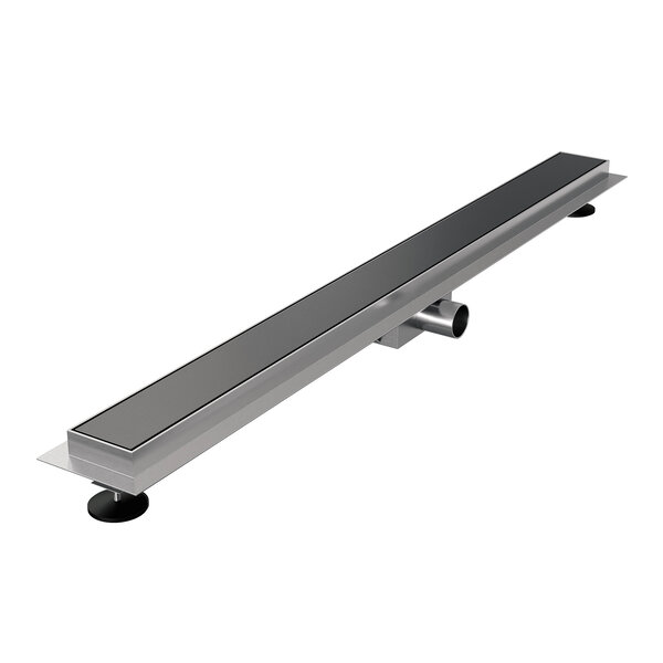 Brauer Brauer Gunmetal Edition Douchegoot met Multifunctioneel Tegelinlegrooster, Muurflens en Zijuitloop - 90cm - PVD - Geborsteld Gunmetal