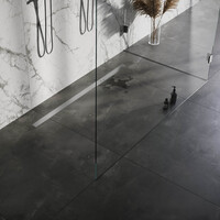 Brauer Brauer Brushed Edition Douchegoot met Multifunctioneel Tegelinlegrooster, Vloerflens en Zijuitloop - 160cm - PVD - Geborsteld RVS