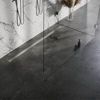 Brauer Brauer Brushed Edition Douchegoot met Multifunctioneel Tegelinlegrooster, Vloerflens en Zijuitloop - 180cm - PVD - Geborsteld RVS