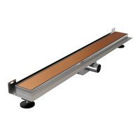 Brauer Brauer Copper Edition Douchegoot met Multifunctioneel Tegelinlegrooster, Muurflens en Zijuitloop - 70cm - PVD - Geborsteld Koper