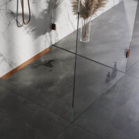 Brauer Brauer Copper Edition Douchegoot met Multifunctioneel Tegelinlegrooster, Muurflens en Zijuitloop - 90cm - PVD - Geborsteld Koper