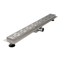 Brauer Brauer Black Edition Douchegoot met Rooster, Vloerflens en Zijuitloop - 80cm - PVD - Geborsteld RVS