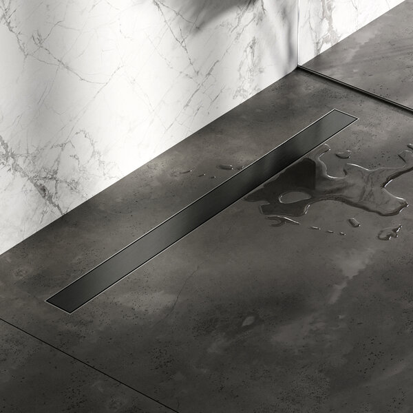 Brauer Brauer Gunmetal Edition Multifunctioneel Tegelinlegrooster - 90cm - PVD - Geborsteld Gunmetal