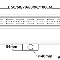 Claveo Claveo RVS Douchegoot - 70cm - Geborsteld Koper