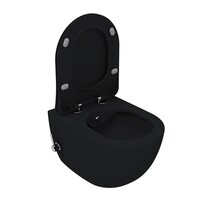 Creavit Creavit Rimoff Randloos Wandcloset met Bidet (Sproeier) en Warm/Koud Waterkraan - Mat Zwart