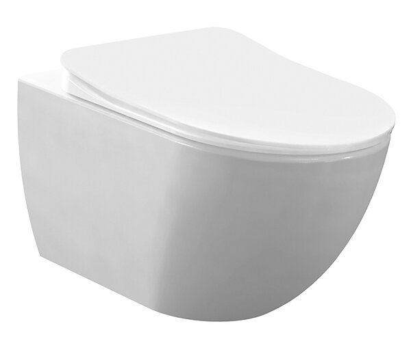 Creavit Creavit Rimoff Randloos Wandcloset met Bidet (Sproeier) Verborgen Verbinding - Wit