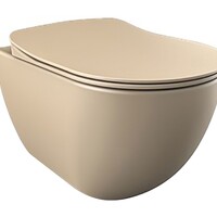 Creavit Creavit Design Wandcloset met Spoelrand en Bidet (Sproeier) - Mat Cappuccino