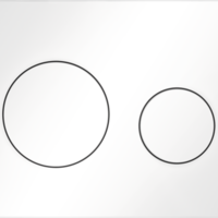 TECE TECE Loop Toilet Bedieningsplaat voor DuoSpoeling - Wit