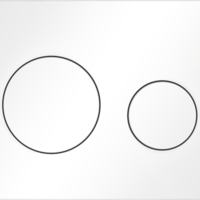TECE TECE Loop Toilet Bedieningsplaat voor DuoSpoeling - Mat Wit