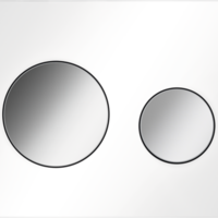 TECE TECE Loop Toilet Bedieningsplaat voor DuoSpoeling - Wit - Glanzend Chrome Toetsen