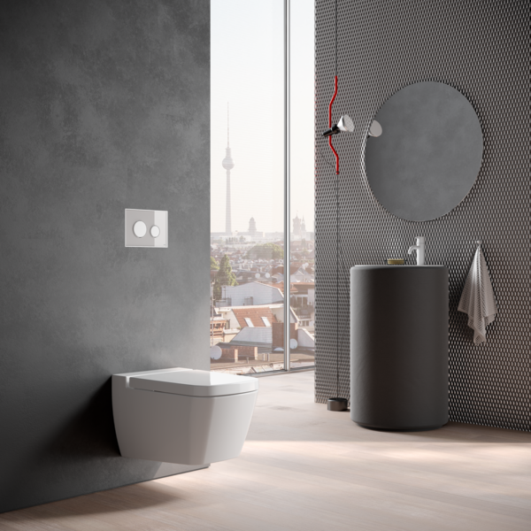 TECE TECE Loop Toilet Bedieningsplaat voor DuoSpoeling - Mat Chrome