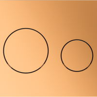 TECE TECE Loop Toilet Bedieningsplaat voor DuoSpoeling - Metallic Messing