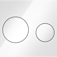 TECE TECE Loop Toilet Bedieningsplaat voor DuoSpoeling - Wit Glas - Wit Toetsen