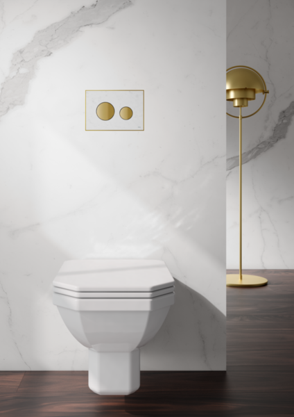TECE TECE Loop Los Toilet Bedieningsplaat voor DuoSpoeling - Marmer Wit