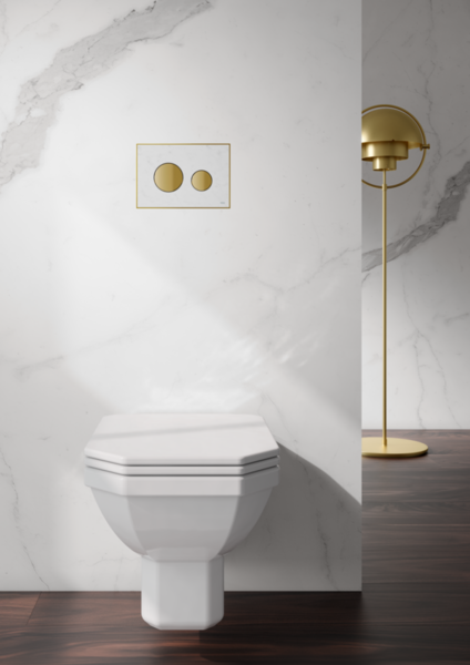 TECE TECE Loop Los Toilet Toetsen voor DuoSpoeling - Geborsteld RVS