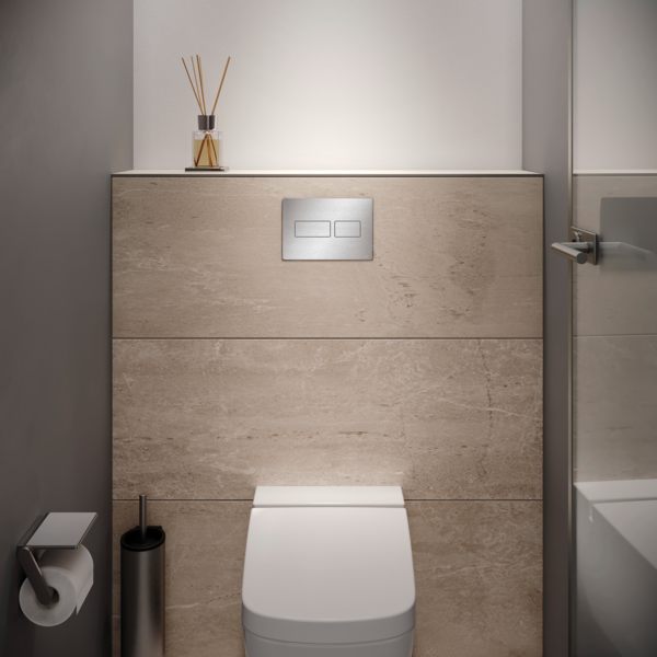 TECE TECE Solid Toilet Bedieningsplaat voor DuoSpoeling - Geborsteld RVS