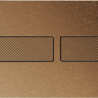 TECE TECE Solid Toilet Bedieningsplaat met Reliëf voor DuoSpoeling - Geborsteld Brons