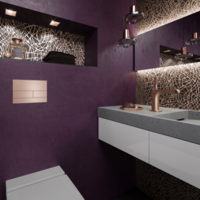 TECE TECE Square Toilet Bedieningsplaat voor DuoSpoeling - Geborsteld Goud