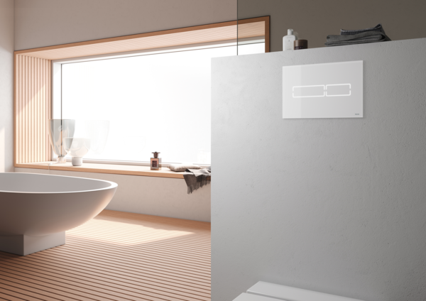 TECE TECE Lux Mini Glazen Electrische Toilet Bedieningsplaat voor DuoSpoeling - Wit