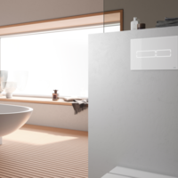 TECE TECE Lux Mini Glazen Electrische Toilet Bedieningsplaat voor DuoSpoeling - Zwart