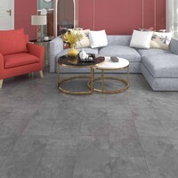 The Stones The Stones Klik PVC Tegelvloer met Geïntegreerde Ondervloer - Concrete Grey