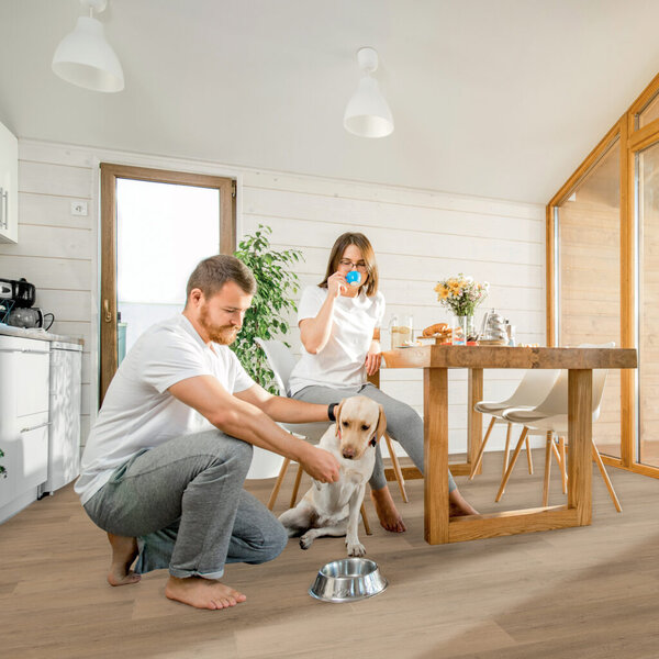 Bodiax Bodiax Ivar Klik PVC Vloer met Geïntegreerde Ondervloer - 474 - Donker Eiken