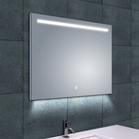 Wiesbaden Wiesbaden Ambi Spiegel met LED Verlichting - Rechthoek - Dimbaar - Spiegelverwarming - 80x60cm