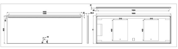 Wiesbaden Wiesbaden Ambi Spiegel met LED Verlichting - Rechthoek - Dimbaar - Spiegelverwarming - 160x60cm